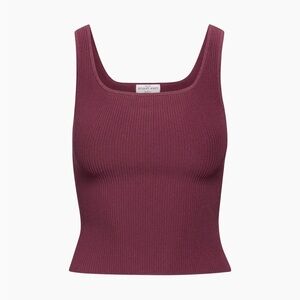 Aritzia Sculpt Knit Square Neck Tank - Grapevine